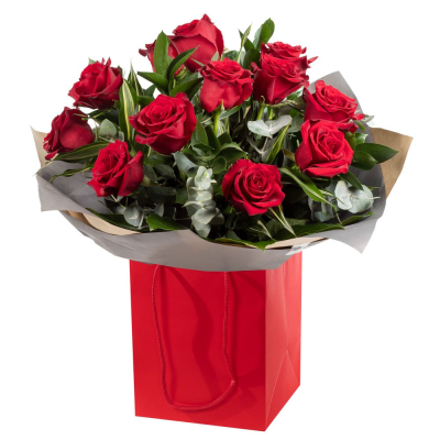For My Sweetheart - 12 luxury red roses and fabulous foliage are all you need to make a grand romantic gesture to your sweetheart. For My Sweetheart - 12 luxury red roses and fabulous foliage are all you need to make a grand romantic gesture to your sweetheart.