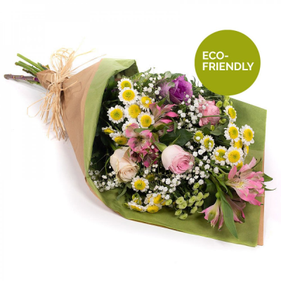 Wrap of Loveliness - A simple wrap of mixed flowers to convey your message will be put together from the finest collection of flowers on the day by a real local florist.  Wrap of Loveliness - A simple wrap of mixed flowers to convey your message will be put together from the finest collection of flowers on the day by a real local florist.