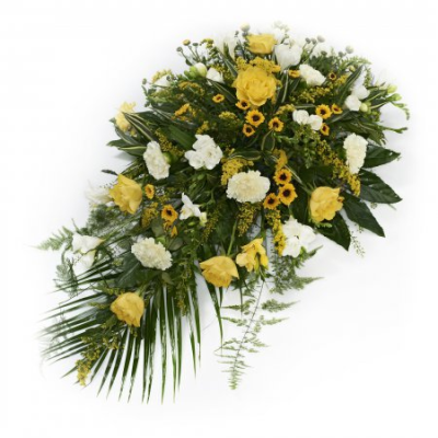 Yellow Single Ended Spray - Traditional single ended spray in oasis made in yellow and white flowers. At ##SHOP## we are delighted to present this product available for flower delivery in ##AREA## and surrounding areas. Yellow Single Ended Spray - Traditional single ended spray in oasis made in yellow and white flowers. At ##SHOP## we are delighted to present this product available for flower delivery in ##AREA## and surrounding areas.