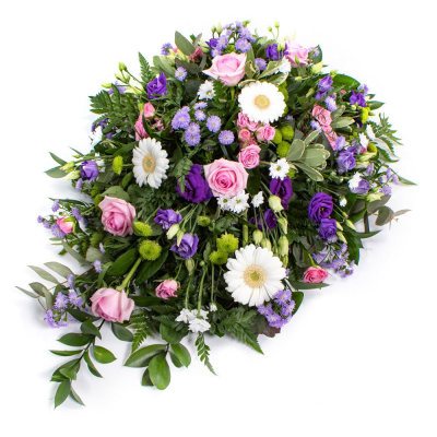 Eco Spray SYM-352 - Part of our Eco Range of floral designs, this single ended spray is made using a biodegradable base. Enter your choice of colours and we’ll make to order using the best available flowers.
 Eco Spray SYM-352 - Part of our Eco Range of floral designs, this single ended spray is made using a biodegradable base. Enter your choice of colours and we’ll make to order using the best available flowers.