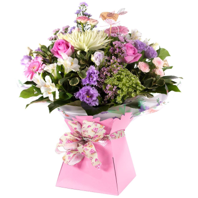 Sugar Rush - This gorgeous hand-tied bouquet of sweet pastel shades is sure to bring joy and delight. Crammed with beautiful flowers guaranteed to put a boost into any occasion.
 Sugar Rush - This gorgeous hand-tied bouquet of sweet pastel shades is sure to bring joy and delight. Crammed with beautiful flowers guaranteed to put a boost into any occasion.
